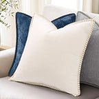 decorUhome Soft Chenille Throw Pillow Covers 22x22 Set of 2 Neutral Gray - Image 5
