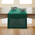 Solino Home 100% Pure Linen Table Runner Rainforest Hemstitch, 14 x 72 in by SolinoHome