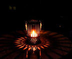 2PCS Candlestick Candle Barrels Moroccan Style Retro Lanterns Projection Lights Hollowed-Out Decorations Home Ramadan Hanging Outdoor Indoor Courtyard Porch Festival Weddings - Image 5