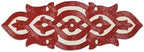 Lightnpro Beaded Table Runner Elegant Infinity Design - Handmade Glitz Table Décor for Weddings, Parties, Holidays, Gifting & Everyday Use - Decorative Centerpiece Accent - 13x36 Inch - Maroon Ivory by Lightnpro