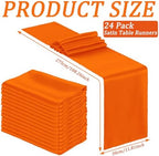 Bencailor 24 Pcs Orange Satin Table Runners Bulk, 12 x 108 Inch - Image 3