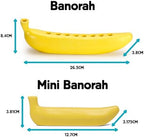 Kikkerland Novelty Ceramic Banorah™ – Menorah for Hanukkah, Chanukah Candle Holder – Fun, Banana Themed Menorah - Image 6