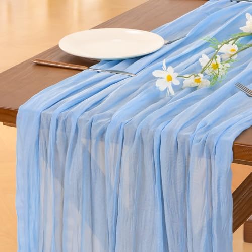10 Pack Cheesecloth Table Runner Fall Boho Gauze Wedding Party Home Decor - Image 2