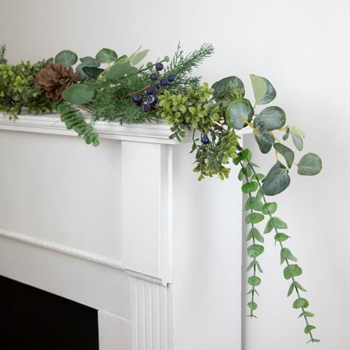 Northlight Real Touch™ Eucalyptus Pine Artificial Christmas Garland 5' x 8" - Image 3