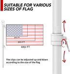 Yeesun 6FT Flag Pole for Outside House with 3 x 5 FT Flag, Bracket, White - Image 4