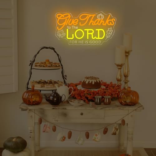 Give Thanks to the Lord Neon Sign Christian Thanksgiving LED Light up signs - Image 6