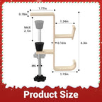 6 Pack Christmas Stocking and Garland Holders with 2 Hooks, Mantle Garland Holder for Hanging Christmas Stockings, Adjustable Fireplace Garland Holder & Stocking Hanger, Max 2.1" Thick Mantle - Beige - Image 2