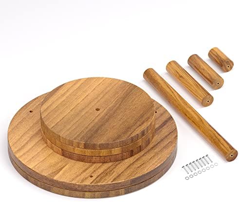 HURZMORO 4 Tier Cupcake Tower Stand for 50 Cupcakes,Wood Cake Stand with Tiered Tray Decor,Farmhouse Tiered Tray Decor,Cupcake Display for Birthday Graduation Baby Shower Tea Party (Albizia) - Image 4