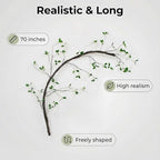 1 Piece Bendable customshapes Artificial Plant Trunks Branches 70-inch ficus Leaf Vines Evergreen Hanging Garlands for Home Wedding Garden Balcony Railing Outdoor Tent Decor - Image 2