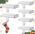 Metal Christmas Stocking Holders - Set of 6, Weighted Stocking Hangers with Non-Slip Protective Pad - Suitable for Mantle, TV Stand, Staircase, Dresser by Btanadi-ProfessionalTools
