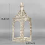 Moroccan Lantern Lamp Decorative Candle Holders for Ramadan Decorations, Hanging, Outdoor Patio or Porch, Indoor Home Decor (White 13.2inch) - Image 5