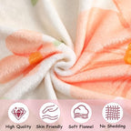 Buryeah 4 Pcs Floral Throw Blanket Flower Flannel Throw Thanksgiving Gift - Image 2