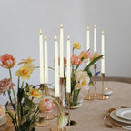 50 Pack Ivory Taper Candles 10 Inch - Classic Soft White Dinner Candles, Dripless Unscented Premium Wax with Cotton Wick, 8-Hour Burn Time for Wedding, Vintage & Formal Table Decor - Image 5