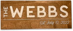 Custom Wooden Name Sign – Personalized Wedding Welcome Sign, Engagement Gifts for Couples, Housewarming Gifts, Personalized Wooden Name Sign, Hickory Hollow Designs (Simple Bold) - Image 2