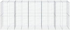 vidaXL Gabion Basket with Cover 196.9"x39.4"x78.7" Galvanized Iron - Image 5