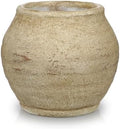 Briful Rustic Ceramic Decorative Vase, Farmhouse Textured Tabletop Vase by Briful