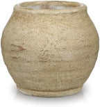 Briful Rustic Ceramic Decorative Vase, Farmhouse Textured Tabletop Vase by Briful