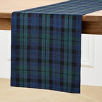 Solino Home 100% Pure Linen Table Runner, 14 x 60 in, Blue and Green Plaid - Image 2