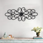 Sintosin Black Wrought Iron Wall Decor 32" x 13" - Image 4
