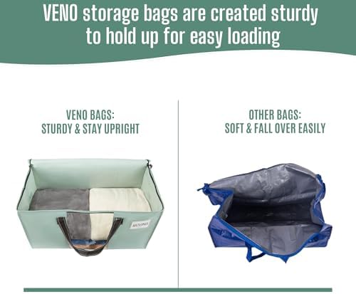 VENO Moving Bags, Wide Open Top, Clear Window, Light Green, 10 Pack - Image 5