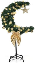 3 FT Eid Ramadan Moon Tree, Lighted Crescent Artificial Tree with LED Star String, Garden Decor Outdoor Lights,Islamic Decoration for Garden, Indoor, Home, Party Decor(Green) by MokemokBrand