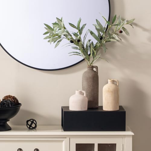 Ceramic Vase Home Table Decor - Flower Vase Set of 3 Living Room Kitchen Decorations Farmhouse Modern Rustic Vases Decorative Centerpiece for Shelf Bedroom Office Bathroom Dining Coffee Desk - Image 6