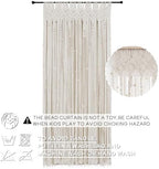 Lino Rosa Macrame Curtain Wall Hanging Boho Beaded Tapestry Curtain for Closet Doorway Room Divider Windows Bohemian Decor, 36“ W x 84" L - Image 2