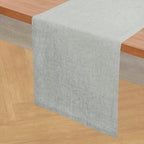 Solino Home 100% Pure Linen Table Runner Chambray Grey, Athena 14 x 120 in by SolinoHome