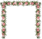 Artificial Hydrangea Flower Garland with Eucalyptus & Baby’s Breath 2PCS 6FT Floral Vines Greenery Garland for Mantel Wedding Arch Table Centerpiece Coastal Home Outdoor Decor (2, Dusty Rose&Pink) by Aviviho