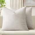 MIULEE Velvet Throw Pillow Covers 22x22 Inch Pack of 2 Greyish White by MIULEE