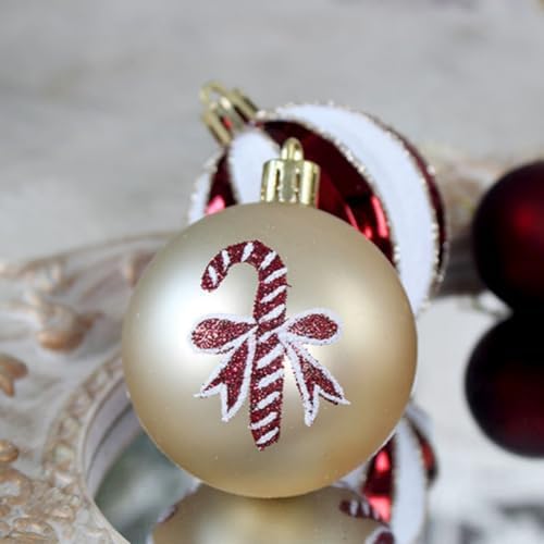 48 Pcs Christmas Balls Ornaments for Christmas Tree, Painted Shatterproof Plastic Decorative Baubles Hanging Ornaments for Xmas Tree Wreath Holiday Party Wedding Decoration, Blue White Pink - Image 5