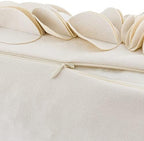 KINGROSE Handmade 3D Flower Home Decorative Throw Pillow Case Rectangular Cushion Cover 12 x 20 Inches for Bed Living Room Sofa Chair Solid Suede Beige - Image 5