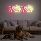 Cute Dog Paw Neon Sign for Pet Store Grooming Salon, Dog Lover Wall Decor - Image 4