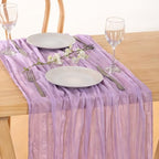 Lilac Purple Cheesecloth Table Runner Fall Wedding Party Decor, 12 Pack - Image 6