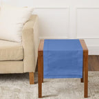 Solino Home Cotton Linen Table Runner Blue, Hemstitch Collection 14 x 36 in by SolinoHome