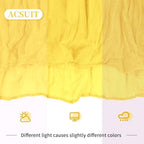 16 Pack Lemon Yellow Cheesecloth Table Runner 20 x 120 inch Gauze Table Runners 10 FT Long,Semi Sheer Boho Cheese Cloth Fabric Table Runner Bulk for Party,Wedding,Baby Shower,Bridal Shower Decoration - Image 6