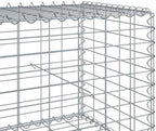 vidaXL Gabion Basket with Cover - Galvanized Iron - 236.2" x 19.7" - Image 4