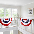 1.5x3Ft 4th of July Decorations Patriotic Decorations Outdoor USA Pleated Fan Bunting Stars and Stripes Banner Fourth of July Veterans Labor Memorial Day Red White and Blue Decor 6Pack - Image 6