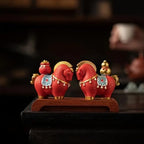 2026 Chinese New Year Horse Figurines Chinese Year of the Horse Decorations 2Pcs Resin Horse Statue Spring Festival Cute Zodiac Gift Blessing Souvenir Home Office Store Restaurant Tabletop Decors - Image 2