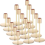 Sieral Candle Holders Bulk Taper Candlesticks Holders Set Modern Decorative Metal Candelabras for Wedding Anniversary Home Dinning Table Centerpiece Xmas Party Decor(Gold,15 Pcs) by Sieral