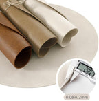 MOSAYT Vinyl Faux Leather Round Placemats Set of 6, 13 Inch, Camel - Image 6