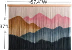 ARADNEO Large Macrame Wall Hanging Boho Dip-Dyed Home Decor Cotton yarn Tapestry Woven Wall Art for Bedroom, Living Room, Headboard or Fireplace (Pink) - Image 6