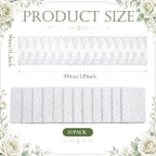 Newwiee 10 Pcs Lace Table Runner Floral, 31.5''x120'', White - Image 2