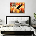HomeifHue July 4th Patriotic Canvas Wall Art 4th of July USA Decorations American Flag Painting Picture Eagle Pictures for Wall Decor Independence Day Home Decor（F5 20x24in） - Image 5