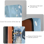 Pfrewn Christmas Decorations Door Cover Winter Snowman Cute Blue Birds Front Door Backdrop Banner Winter Holiday Garage Door Sign for Home Indoor Outdoor Party Supplies 36x98 in - Image 4