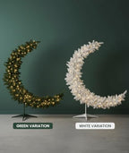 Ramadan Crescent .A Decorative Crescent Moon Tree for Ramadan for Indoor or Outdoor Decoration for Home or During Iftar and Suhoor Events. Easy to Store and Assemble(Green prelit, 150cm) - Image 3