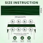 MDS Pack of 10 | Hunter Green | 14ft Chiffon Table Runner 29x170 Inches Long Romantic Rustic Sheer Gauze Runner for Wedding Bridal Shower Birthday Banquets Engagement Spring Easter Boho Decorations - Image 3