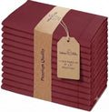 Urban Villa Cloth Napkins 100% Cotton Dinner Napkins Highly Absorbent 20x20 Inches (Set of 12) Maroon Colour Reusable Washable Soft Durable Premium Napkins Ideal for Home Wedding Parties by CottonTrends