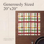 Urban Villa Cloth Napkins Cotton 20x20 (Set of 12) Check Print - Image 6