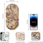 Koville Natural Marble Tray for Decor, Marble Vanity Tray for Perfume, Cosmetics, Jewelry, Stone Decorative Trays for Dresser Organizer, Storage Trays for Home Bathroom Countertop(Calacatta Viola) - Image 3